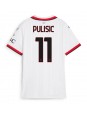 AC Milan Christian Pulisic #11 Vieraspaita Naisten 2024-25 Lyhythihainen